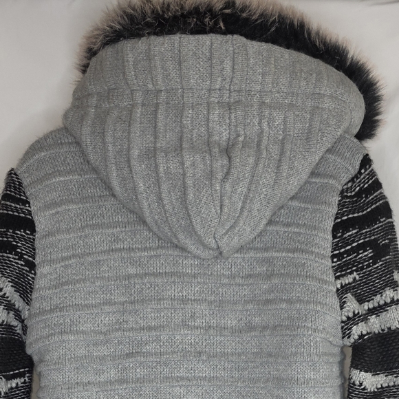 LCR Black Edition Gray Black Hooded Sweater Jacket Slim Size Large BW3175 - Picture 7 of 11